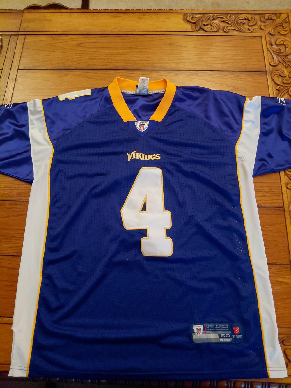 Minnesota Vikings #4 Men's Football Jersey - Purple/White